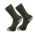 Wintersocken aus Merino in der Farbe grün
